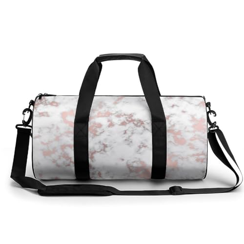 Sac de gym marbre blanc rose pour ranger toutes vos affaires sans encombre