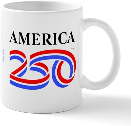 CafePress America250: Black Vertical Logo 11 oz (325 ml) Ceramic Coffee Mug