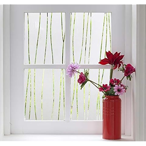 Finnez Privacy Window Film, Non-Adhesive Static Cling Frosted Window Film Opaque Glass Film No Glue Window Sticker UV Protection Opaque Decoration for Kitchen Bathroom Home(60 x 300 cm) Cover