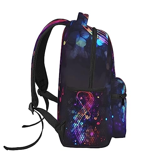 Sac à dos galaxie et note de musique noir taille unique pour protéger vos affaires de voyage - 3