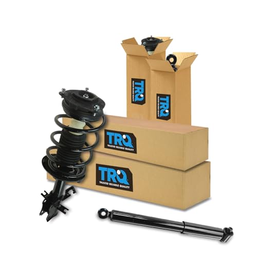 Image of TRQ Front and Rear Complete Strut Assembly & Shock Absorber Kit Complete Strut & Coil Spring Assembly Compatible with 2007-2012 Nissan Sentra