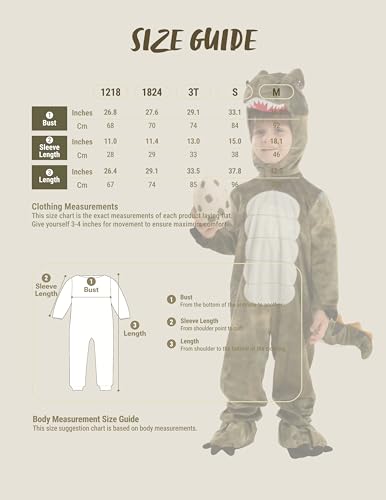 Spooktacular Creations Halloween Realistic T.rex Costume Outfit Dinosaur Jumpsuit With Egg For Kids Toddler Dress-Up Party #TOP18