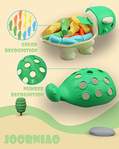 Toddler Montessori Toys, Sensory Toys Dinosaur Fine Motor Skills Toddler Learning Toys, Baby Developmental Educational Sorting Toys, Gifts For Age 18+ Month Boys Girls Kids #TOP2