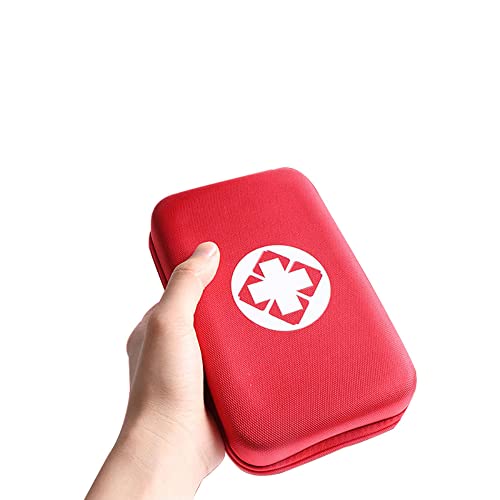 Image of CRUVURBI First Aid Emergency Kit Case Car Bike Home Office Medical Bag Portable Outdoor Travel Sports Emergency Medical Treatment Hard Cover