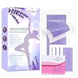 72PCS At Home Wax Strips for Hair Removal, 48 Body + 24 Face Wax Strips with 8 Calming Oil Wipes, Hypoallergenic for All Skin Types, Waxing Kit for Women & Men - Legs, Arms, Bikini, Brazilian, Back