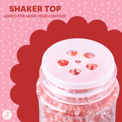 Image of Sweets Indeed Peppermint Sugar Topping - 5.11 oz Holiday Candy Cane Finish | Festive Peppermint Sugar for Cakes, Cookies, Hot Cocoa & Christmas Desserts