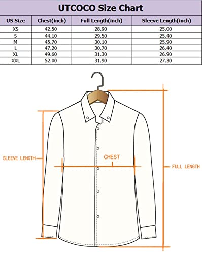 Utcoco Men's Vintage Linen Stand Collar Button Up Shirt Long Sleeve (Medium, Navy Blue) #TOP5