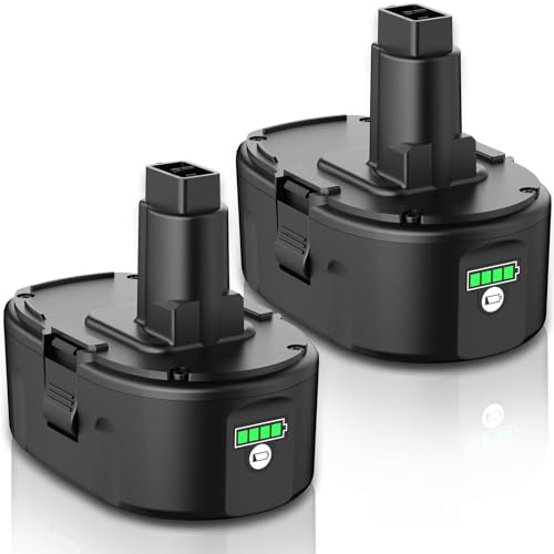 JUNWOOD 2Pack 8.0Ah Replacement for Dewalt 18V Lithum Batter