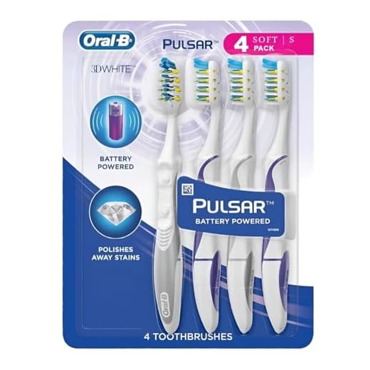Oral B 3D White Luxe 4 Pack Pulsar Battery Powered Toothbrushes
