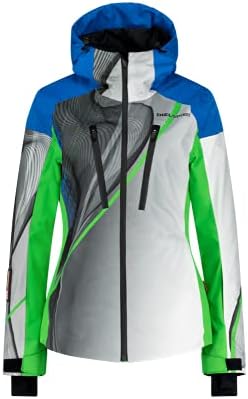 DIEL SPORT X-RAY High Performance Women Ski Jacket- Fully Waterproof,  Insulated or Hard Shell, Breathable, UV Resistant, Green/Blue/White/Black,  X-Small : Amazon.sg: Fashion