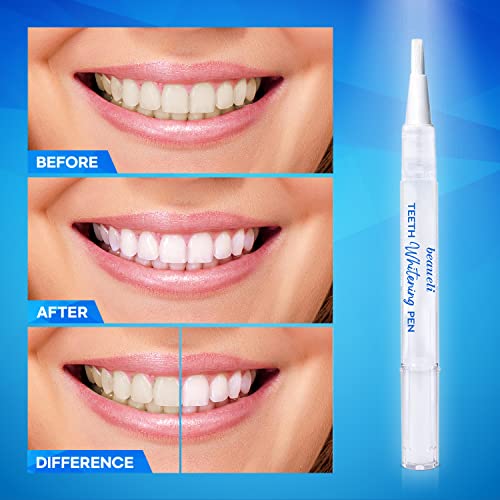 Beaueli Teeth Whitening Pen (3 Pack) Safe 35% Carbamide Peroxide Gel For Sensitive Teeth Easy To Use Effective Painless No Sensitivity Advance Natural Teeth Whitening #TOP5
