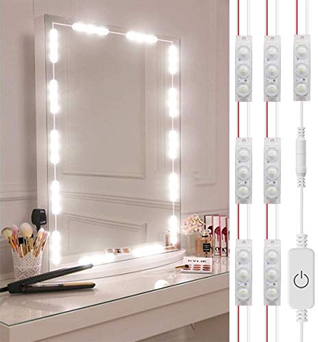 DIY Hollywood Style LED Vanity Mirror Lights Kit Dimmable Lighting, 10FT/20W-60leds, Daylight White
