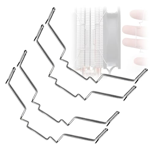 Whoasyst Enfriadores universales para CPU con clip interno externo de metal, 2 pares, fácil instalación, mecanismo de bloqueo seguro, enfriadores de CPU, clip para ventilador