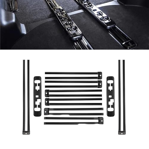 KMONDER アルファード 40系 ヴェルファイア 40系 パーツ シートレール ガーニッシュ シートレール カバー 内装 パーツ カスタム エアロ エクステリア カスタム パーツ アクセサリー 傷防止 キズ隠し (ブラックヘアライン)