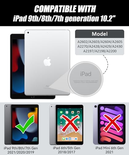 Coque robuste pour iPad 9e génération résistante aux chocs avec support intégré orange - 2