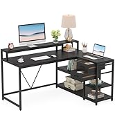 Amazon | Tribesigns l字デスク パソコンデスク 引き出し付き 幅140cm Amazon | Tribesigns l字デスク パソコンデスク 引き出し付き 幅140cm