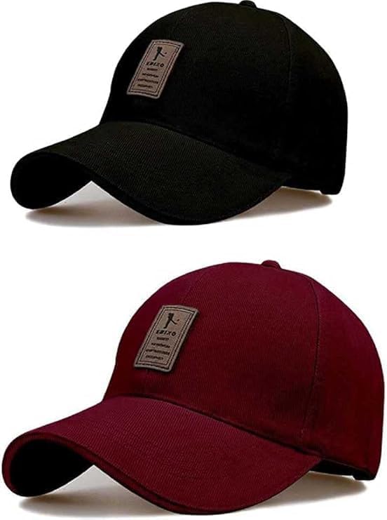 A Brand Soft Cotton Adjustable Unisex Cap for Men and Women Freesize Baseball Caps (Pack of 2)