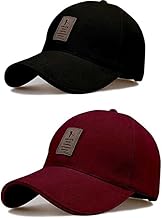SELLORIA A Brand Soft Cotton Adjustable Unisex Cap for Men and Women Freesize Baseball Caps (Pack of 2)