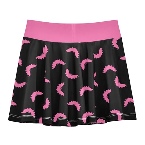 Halloween Bat Girls' Tennis Skirts Golf Skort Athletic Dance Running Sport Skirts with Shorts S3