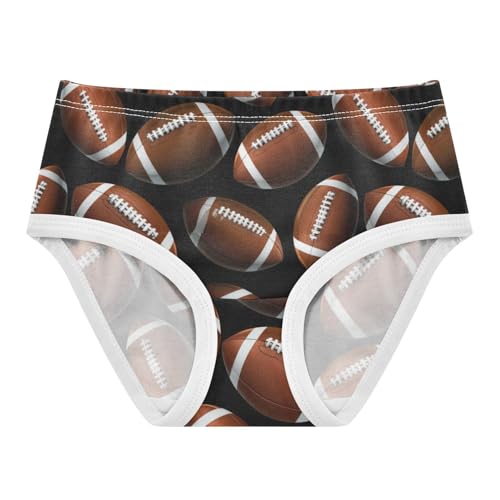 Joisal Designer Toddler Underwear Floral 2t Cotton Little Girl Panties American Footballs Black Undies Kids Briefs