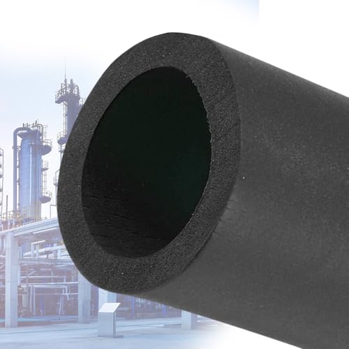 Negro Tubo de Aislamiento Térmico, Aislante Coquilla Tuberia Cobre, Aislamiento De Tuberías Para Exteriores, Anticongelante preservación del calor para Tubos De Agua Y Calefacción(9mmx60mmx1.8m)