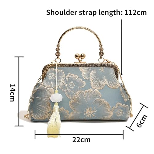 Sac de soirée à fleurs brodé pour mariage et soirées chic - 7