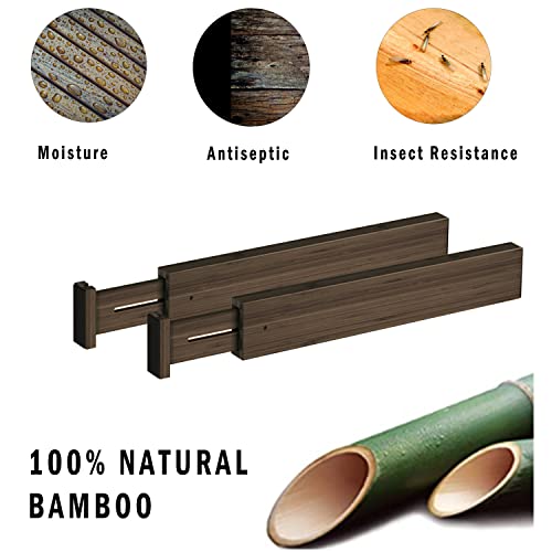 Expandable Bamboo Drawer Dividers - 4-Pack Kitchen & Home Organizers - Image 6