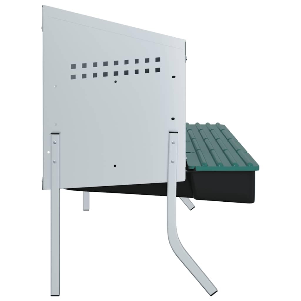 Gallinero con 4 compartimentos con patas, nido para pollos, de acero galvanizado, estable y enrollable, altura regulable, accesorios para aves de corral para interior y exterior, 110 x 50 x 68