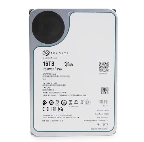 Image of Seagate IronWolf Pro 16TB 7200 RPM SATA 6Gb /s 3.5 inch NAS HDD (ST16000NE000)