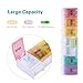 Weekly Pill Organizer Sukuos Pill Box 7 Day Medicine Organizer with Metal Cases BPA Free Pill Case Container for Vitamins, Fish Oils or Supplements