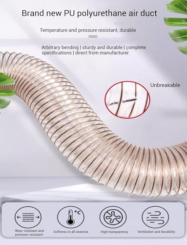 Tuyau d'aspiration de poussière en PU transparent flexible 60mm - 3