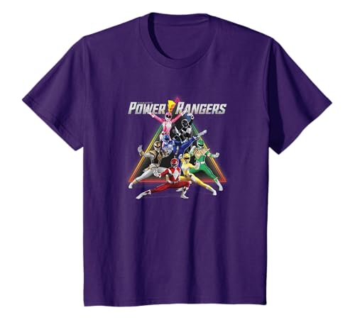 Enfant Power Rangers Group Rainbow Power Triangle T-Shirt