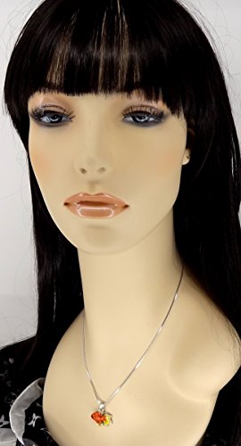 DianaL Boutique Enameled Goldfish Pendant Necklace 17" Chain Fish Fashion Jewelry2