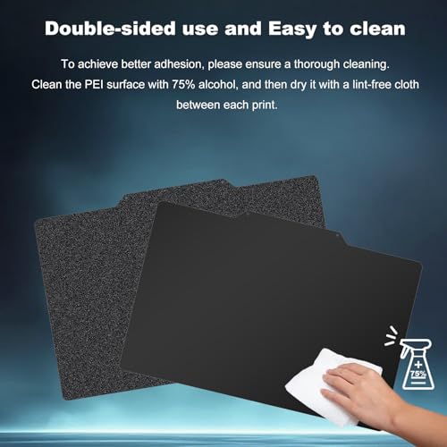 Image of 230x150mm Black Build Plate for Creator Pro 2 /Qidi X-Pro /Qidi Tech /Dreamer /Inventor, Double Sided Textured PEI+Smooth PEI Flexible Spring Steel Platform Heated Printing Bed for 3D Printer