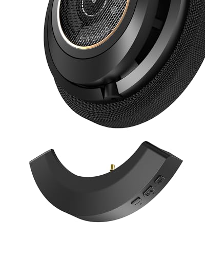 YOCOWOCO aptX Drahtloser Bluetooth 5.2 Adapter für Philips SHP9600 Kopfhörer mit Mic/Lautstärkeregelung, schwarz