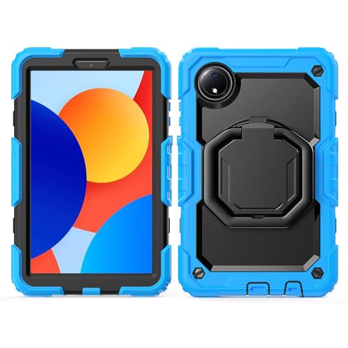 Housse Redmi Pad SE 8.7 antichoc bleu clair avec poignée et bandoulière