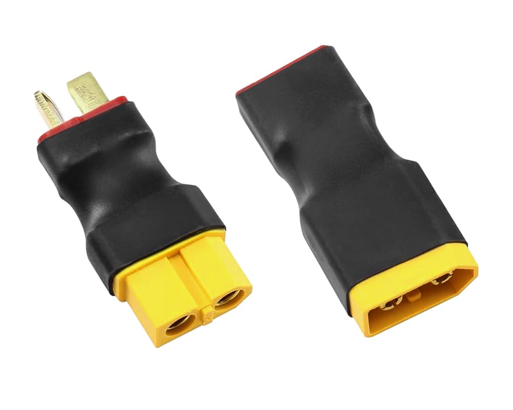 XT60 to T Plug Adapter,XT60 to T Plug Connector Without Wires RC LiPo Battery Connectors (XT60 to T Plug Male & Female Adapter)