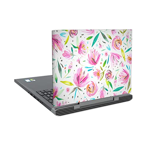 Skin Dell Inspiron 15 7000 Pivoines Rose Fleur pour Bureau Stylé