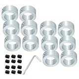MUNGHOK 12 Stück Stellringe 20mm Innendurchmesser, Stellringe aus Verzinkter Stahl, Stellring 20mm Achse, Stellring mit Gewindestift und Innensechskantschlüssel für Wellenverbindungen