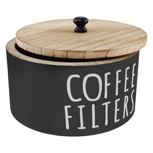 Wooden Coffee Filter Holder with Bamboo Lid