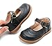 DADAWEN Girl's Classic Mary Jane School Uniform Shoes Flat Dress Shoes Black US Size 11 M Little Kid