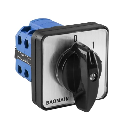 Commutateur rotatif Baomain SZW26-20/0-4.2, 660V AC, 20A, 8 bornes, 5 positions