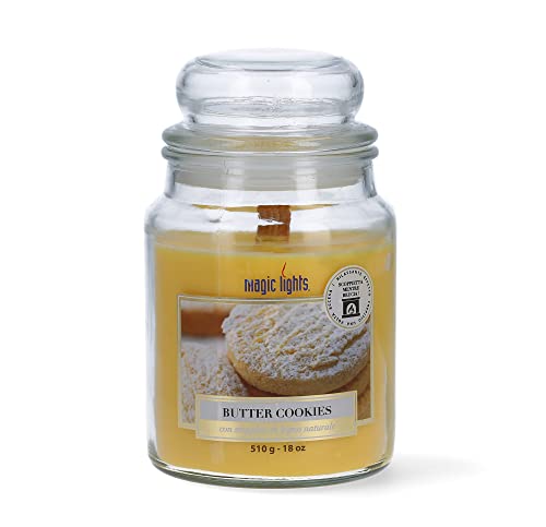 Magic Lights - Vela en tarro de 510 g de vainilla con cera