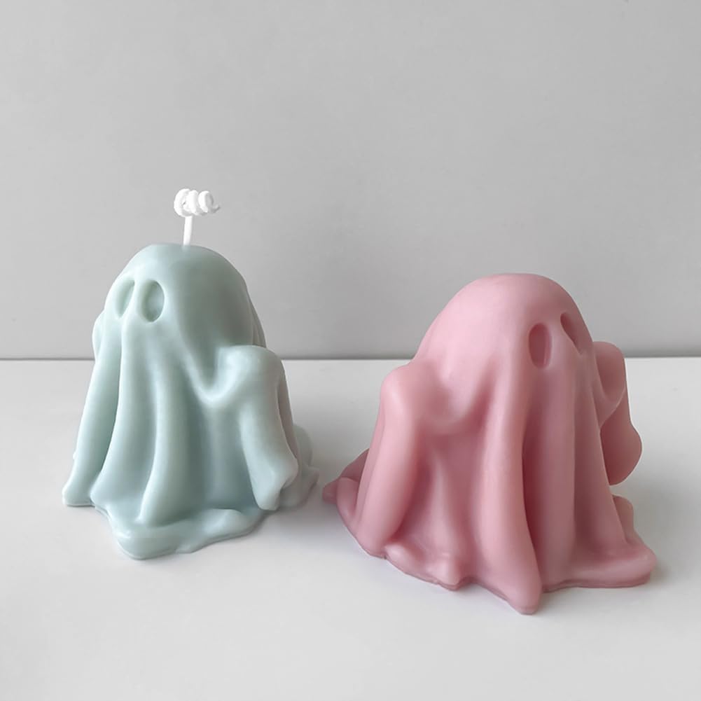 Halloweenowa świeca duch silikonowa forma DIY świeca aromaterapia tynk ręcznie robiona forma do robienia mydła dekoracja Halloween