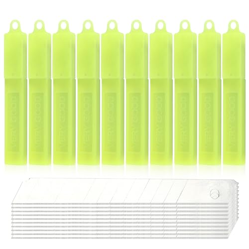 NewL Lames de rechange pour couteau 9mm, Lames de couteau utilitaires, Lames Snap Off pour couteau universel 9MM, Lames en acier inoxydable Utilisation au bureau, à la maison - 100PCS