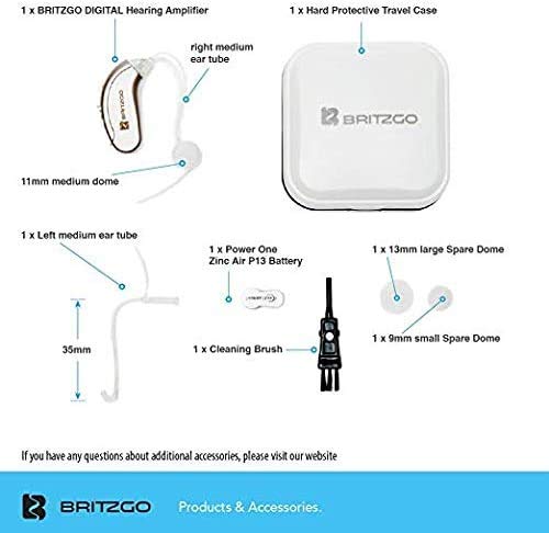 Britzgo Dual Package Of 702 Hearing Amplifier - Aids With Hearing Activity - Made In America With A Newly Designed Digital Chip And Speaker - Time To Upgrade #TOP5