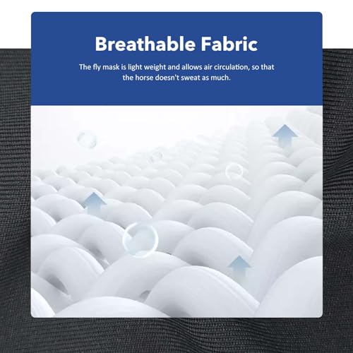 Harrison Howard CAC1062 Super Comfort Stretchy Fly Mask Large Eye Space thumb #3