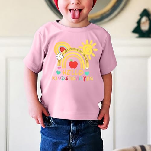 Image of Rollin Into Kindergarten Shirt Boys Girls First Day of Kindergarten T Shirts Little Kids Tee Top