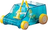 JJLFresheners Desktop Mini Cleaner and Dust Sweep, Blue Transparent, Car Table Dust Cleaning Trolley Keyboard Confetti Pencil Eraser Dust Sweeper Deft Processed