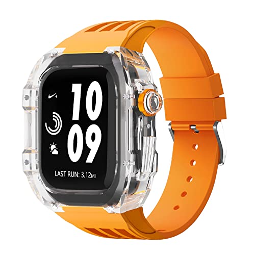 Kit de modification Apple Watch 44mm bracelet sport transparent en agate